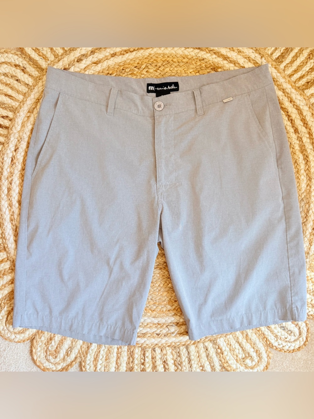 Travis Mathew Light Grey Flat Front Shorts